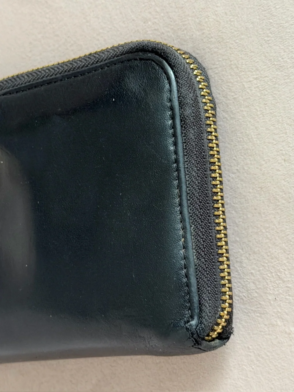 Tory Burch Carson Zip Continental Black Leather Wallet
